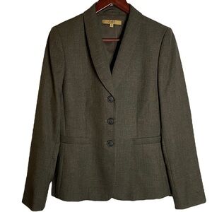 Alex Marie Dark Brown Montana Jacket Blazer Wrinkle Free Shawl Lapel 3 Button 8